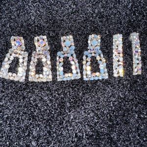 Three sets of rhinestone earrings for the price of one